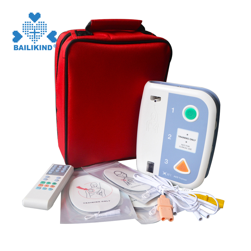 Ahoana ny fampiasana AED Trainer Automated External Defibrillator Fampianarana Fampiofanana vonjy maika ho an'ny Sekoly CPR Fitaovana Fampianarana Bilingual