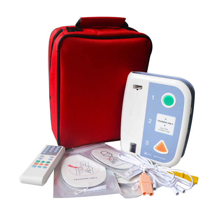 AED Trainer Automated External Defibrillator Mampianatra Fampiofanana vonjy maika ho an'ny Sekoly CPR Fitaovana Fampianarana Bilingual